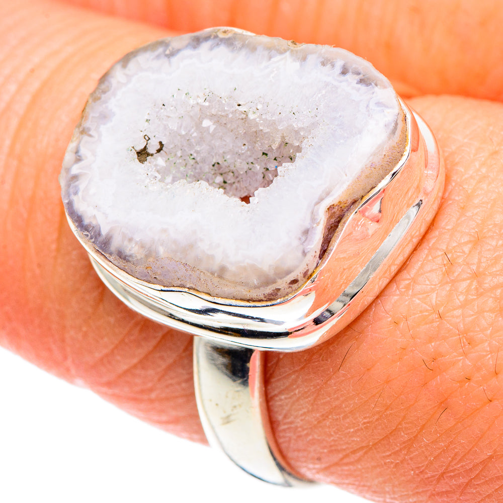White Geode Slice Rings handcrafted by Ana Silver Co - RING89771