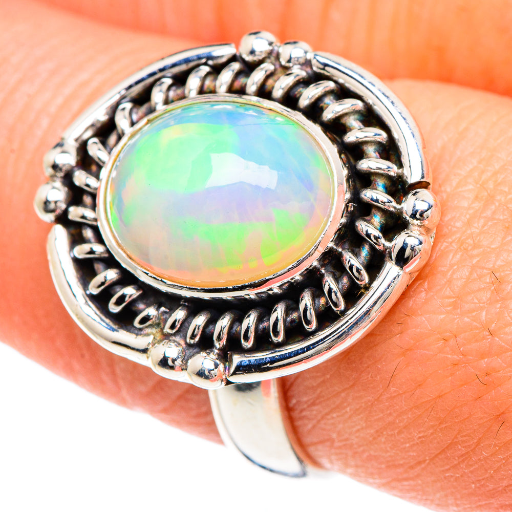 Ethiopian Opal Rings handcrafted by Ana Silver Co - RING89773