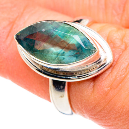 Blue Fluorite Rings handcrafted by Ana Silver Co - RING89787