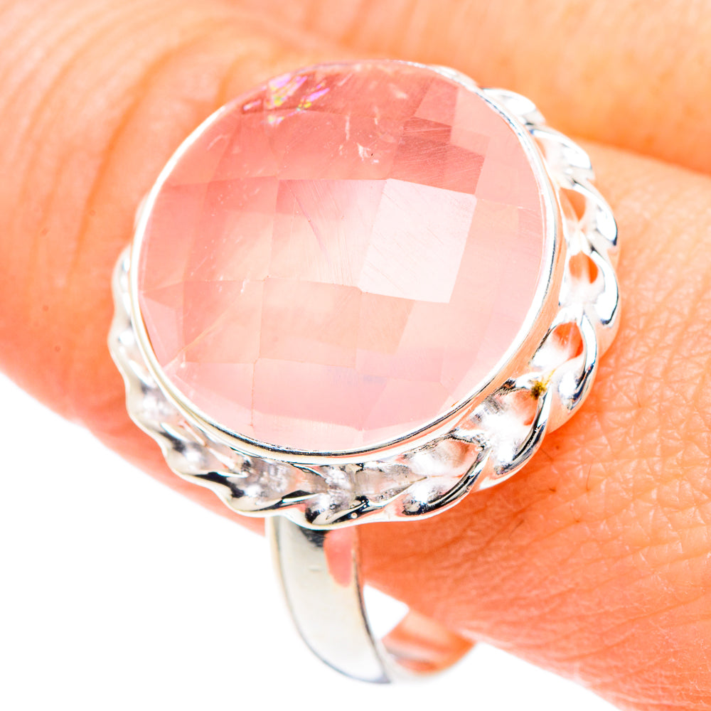 Rose Quartz Rings handcrafted by Ana Silver Co - RING89791