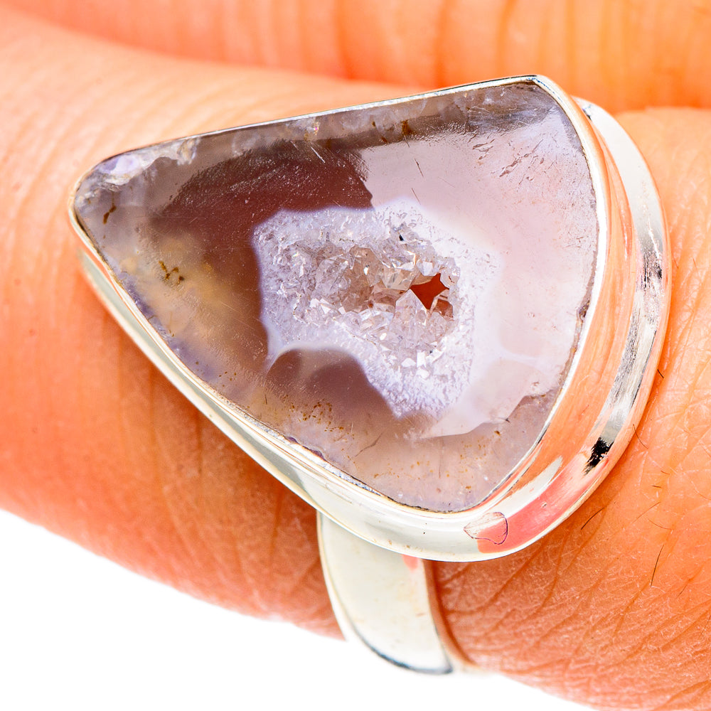 White Geode Slice Rings handcrafted by Ana Silver Co - RING89802