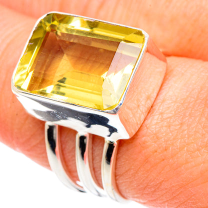 Lemon Quartz Rings handcrafted by Ana Silver Co - RING89805
