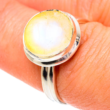 Yellow Moonstone Rings handcrafted by Ana Silver Co - RING89806