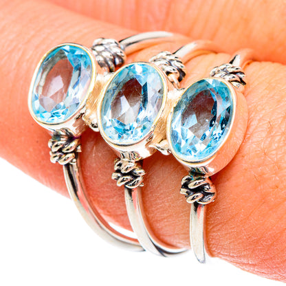 Blue Topaz Rings handcrafted by Ana Silver Co - RING89808