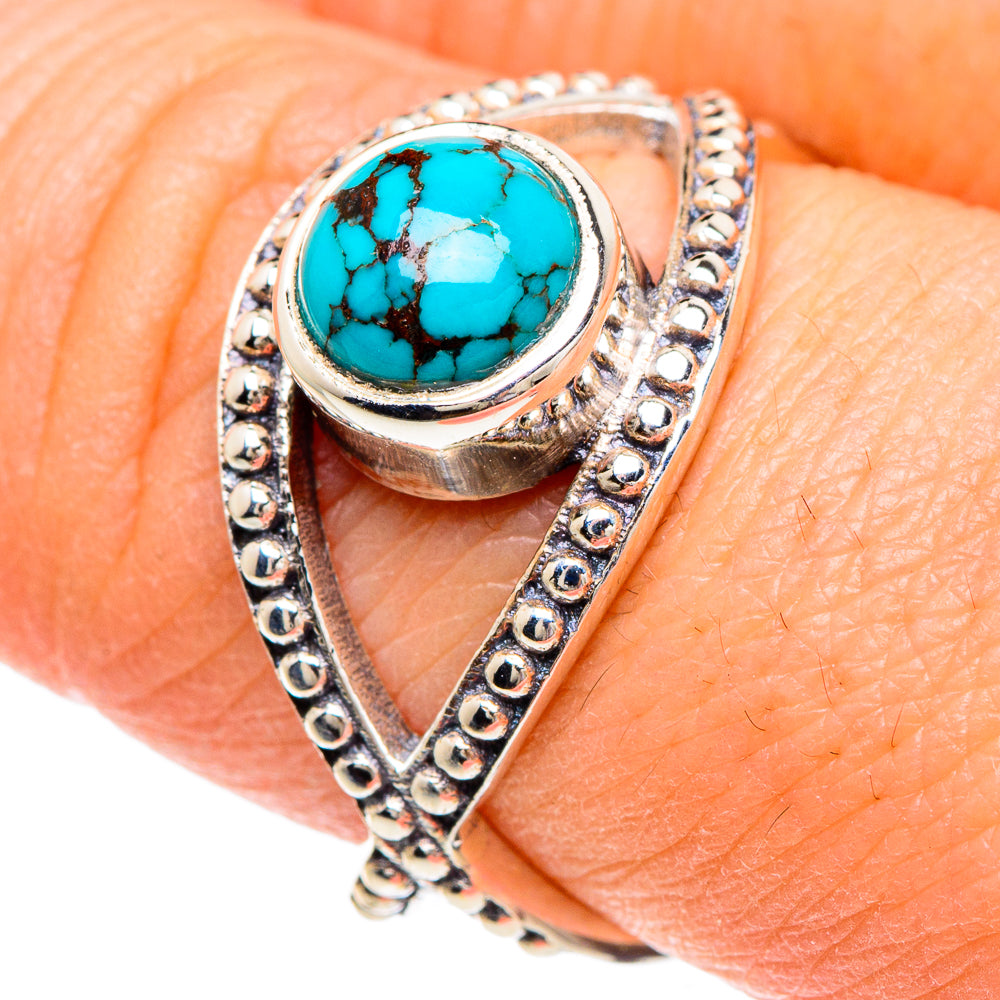 Tibetan Turquoise Rings handcrafted by Ana Silver Co - RING89814