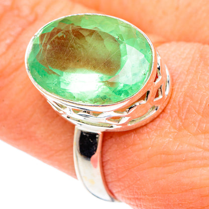 Green Fluorite Rings handcrafted by Ana Silver Co - RING89816