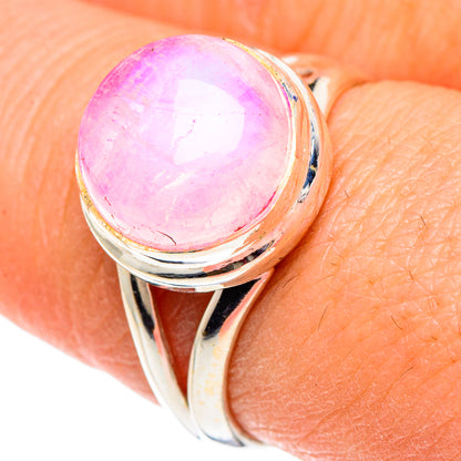 Pink Moonstone Rings handcrafted by Ana Silver Co - RING89823