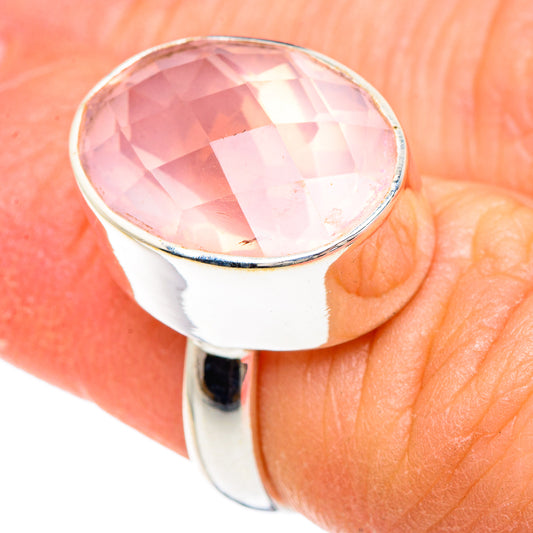 Rose Quartz Rings handcrafted by Ana Silver Co - RING89824