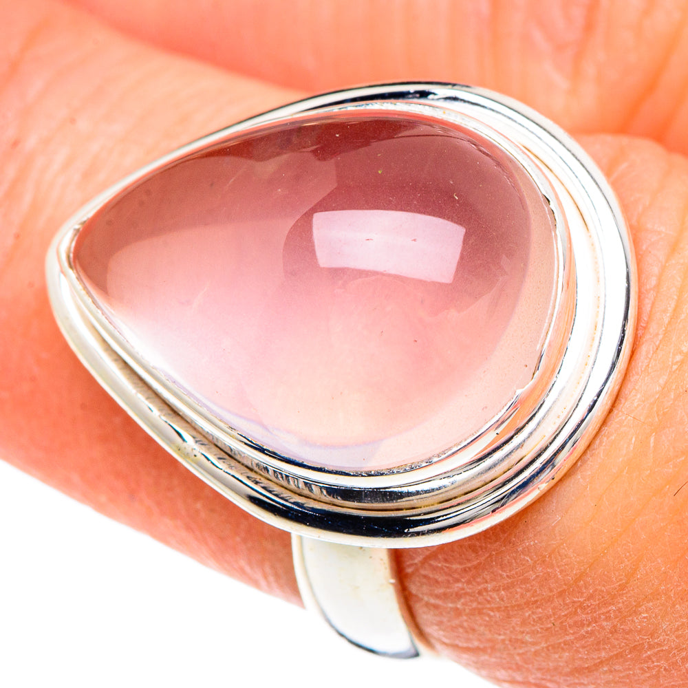 Rose Quartz Rings handcrafted by Ana Silver Co - RING89827