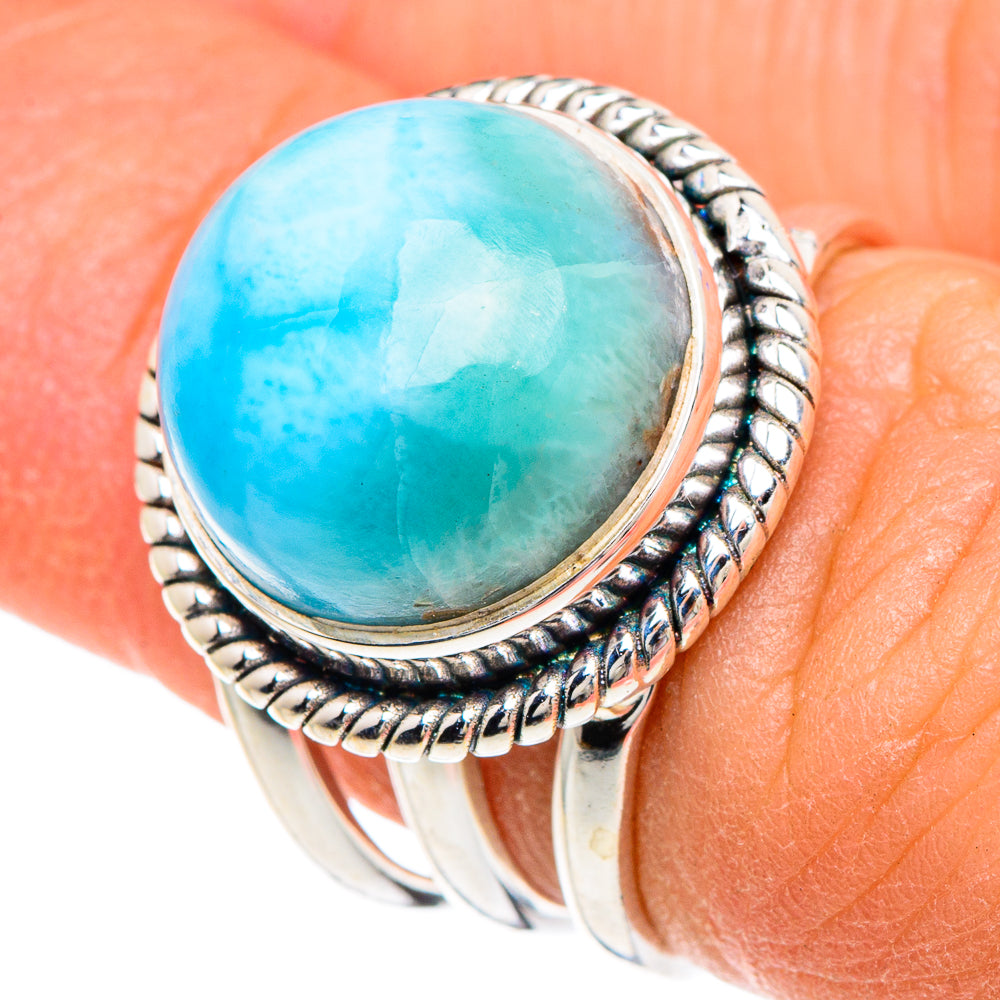 Larimar Rings handcrafted by Ana Silver Co - RING89843