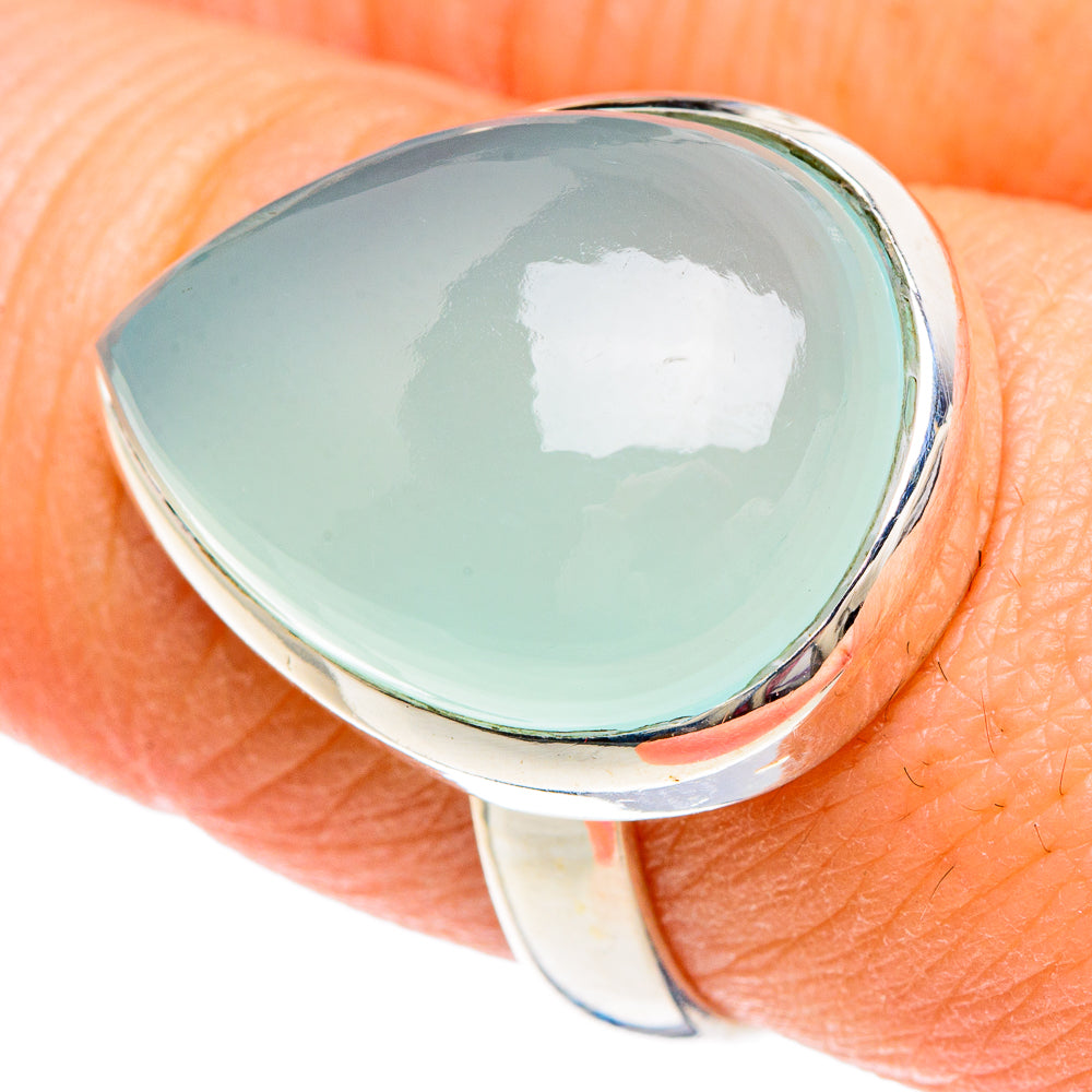Aqua Chalcedony Rings handcrafted by Ana Silver Co - RING89846