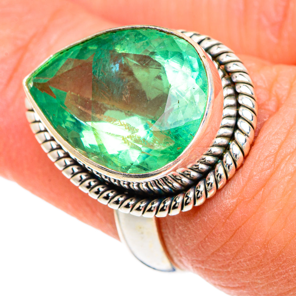 Green Fluorite Rings handcrafted by Ana Silver Co - RING89848