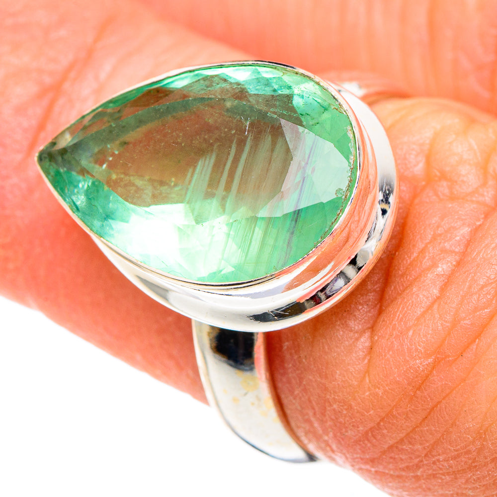 Green Fluorite Rings handcrafted by Ana Silver Co - RING89852
