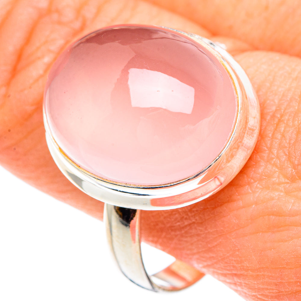 Rose Quartz Rings handcrafted by Ana Silver Co - RING89856