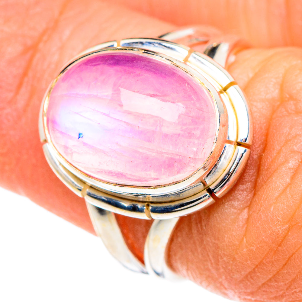 Pink Moonstone Rings handcrafted by Ana Silver Co - RING89857