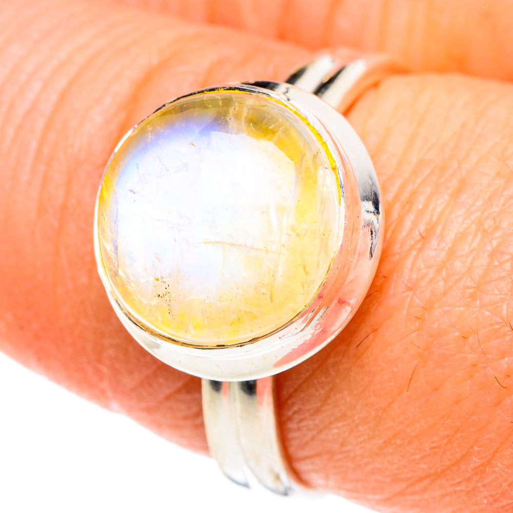Yellow Moonstone Rings handcrafted by Ana Silver Co - RING89869
