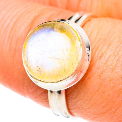Yellow Moonstone Rings handcrafted by Ana Silver Co - RING89869