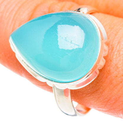 Aqua Chalcedony Rings handcrafted by Ana Silver Co - RING89870