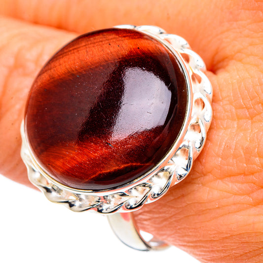 Red Tiger Eye Rings handcrafted by Ana Silver Co - RING89882