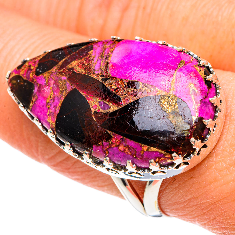 Purple Copper Composite Turquoise Rings handcrafted by Ana Silver Co - RING89889