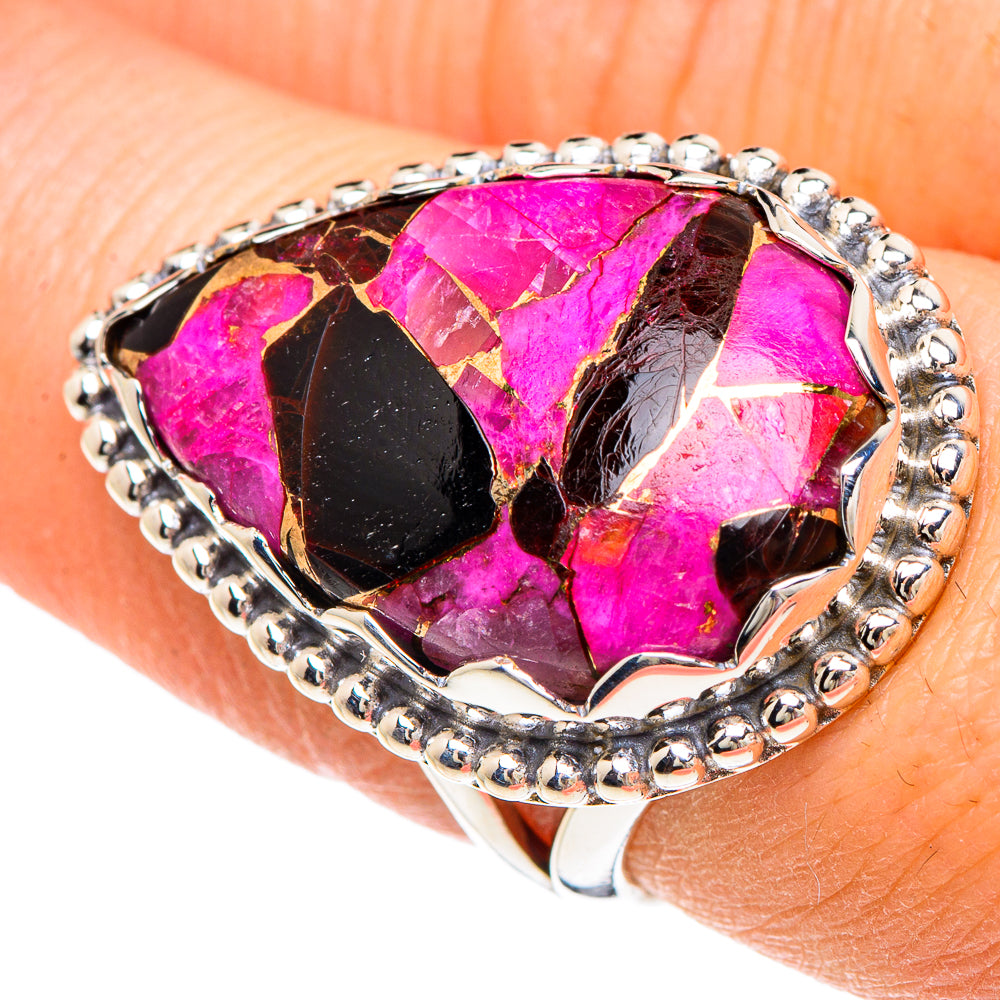 Purple Copper Composite Turquoise Rings handcrafted by Ana Silver Co - RING89890