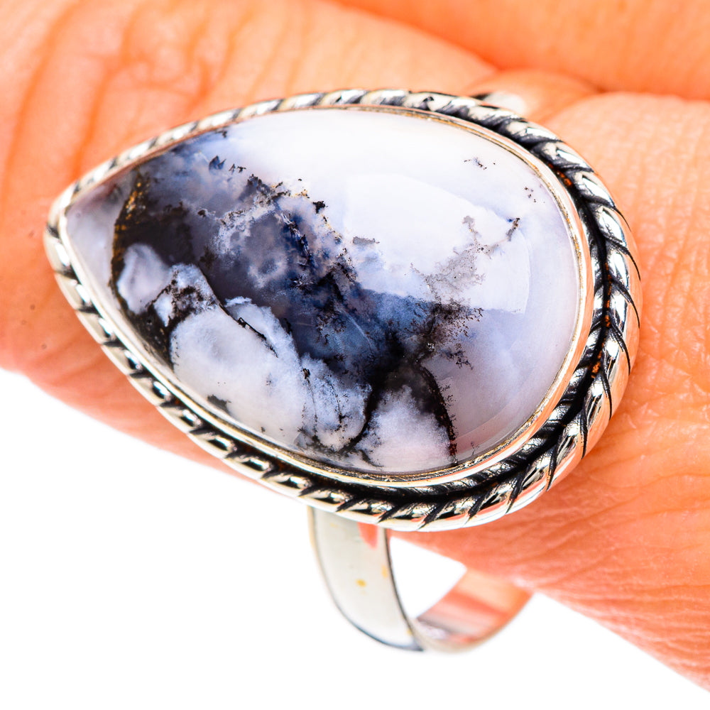 Dendritic Opal Rings handcrafted by Ana Silver Co - RING89901