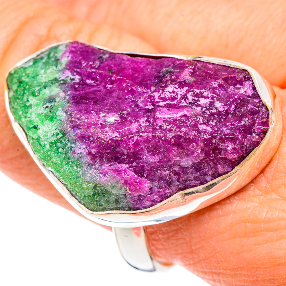 Ruby Zoisite Rings handcrafted by Ana Silver Co - RING89907