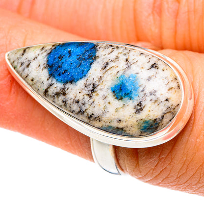K2 Blue Azurite Rings handcrafted by Ana Silver Co - RING89917