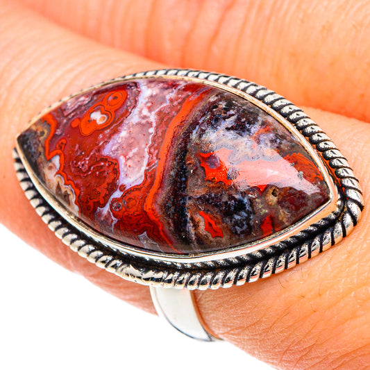 Crazy Lace Agate Rings handcrafted by Ana Silver Co - RING89923