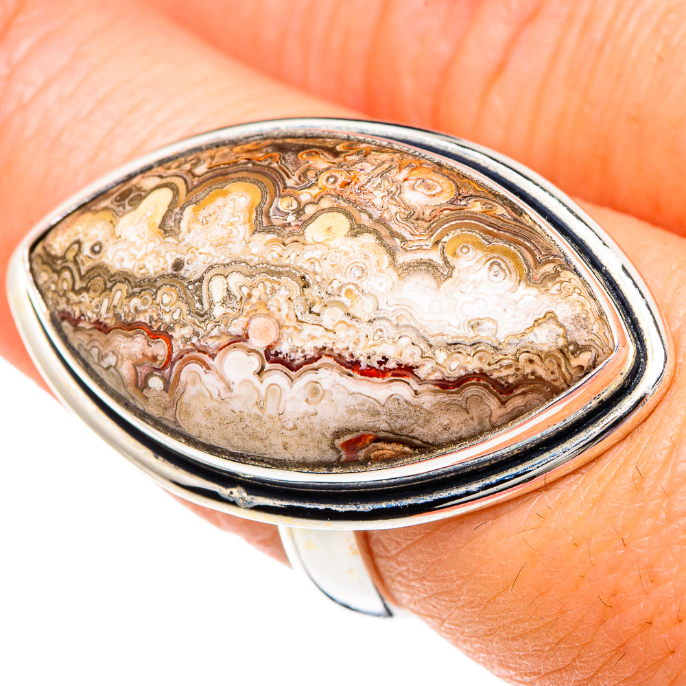 Laguna Lace Agate Rings handcrafted by Ana Silver Co - RING89927
