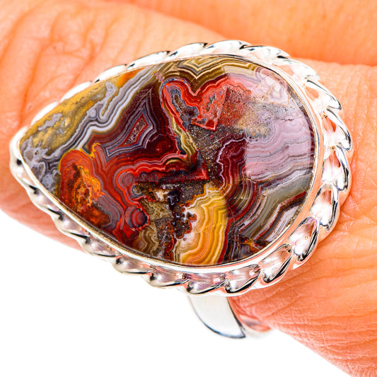 Crazy Lace Agate Rings handcrafted by Ana Silver Co - RING89929