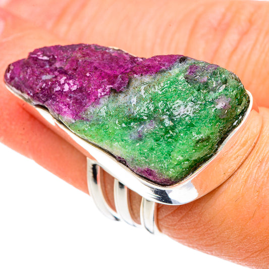 Ruby Zoisite Rings handcrafted by Ana Silver Co - RING89950