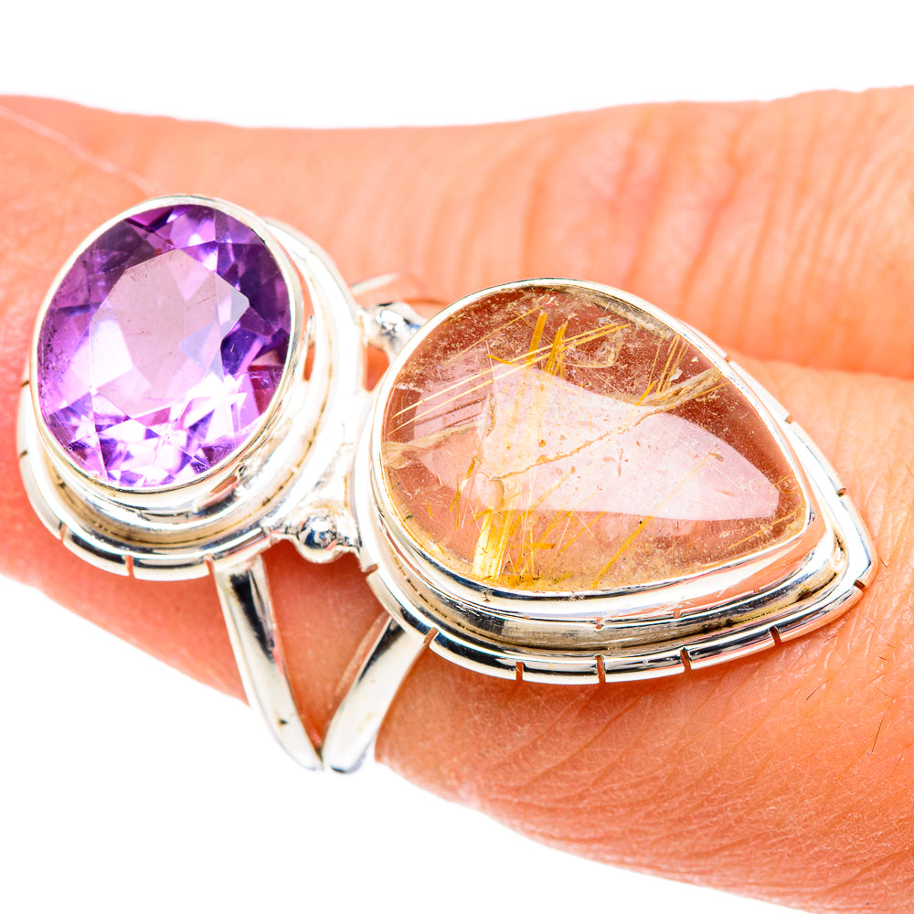 Rutilated Quartz Rings handcrafted by Ana Silver Co - RING89952