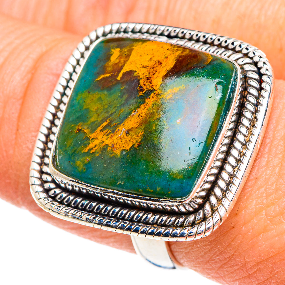 Peruvian Opal Rings handcrafted by Ana Silver Co - RING89955