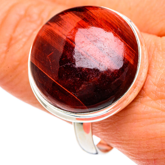 Red Tiger Eye Rings handcrafted by Ana Silver Co - RING89965