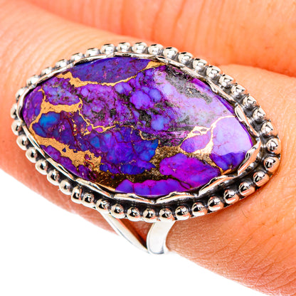 Purple Copper Composite Turquoise Rings handcrafted by Ana Silver Co - RING89975