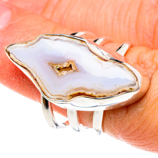 White Geode Slice Rings handcrafted by Ana Silver Co - RING89978