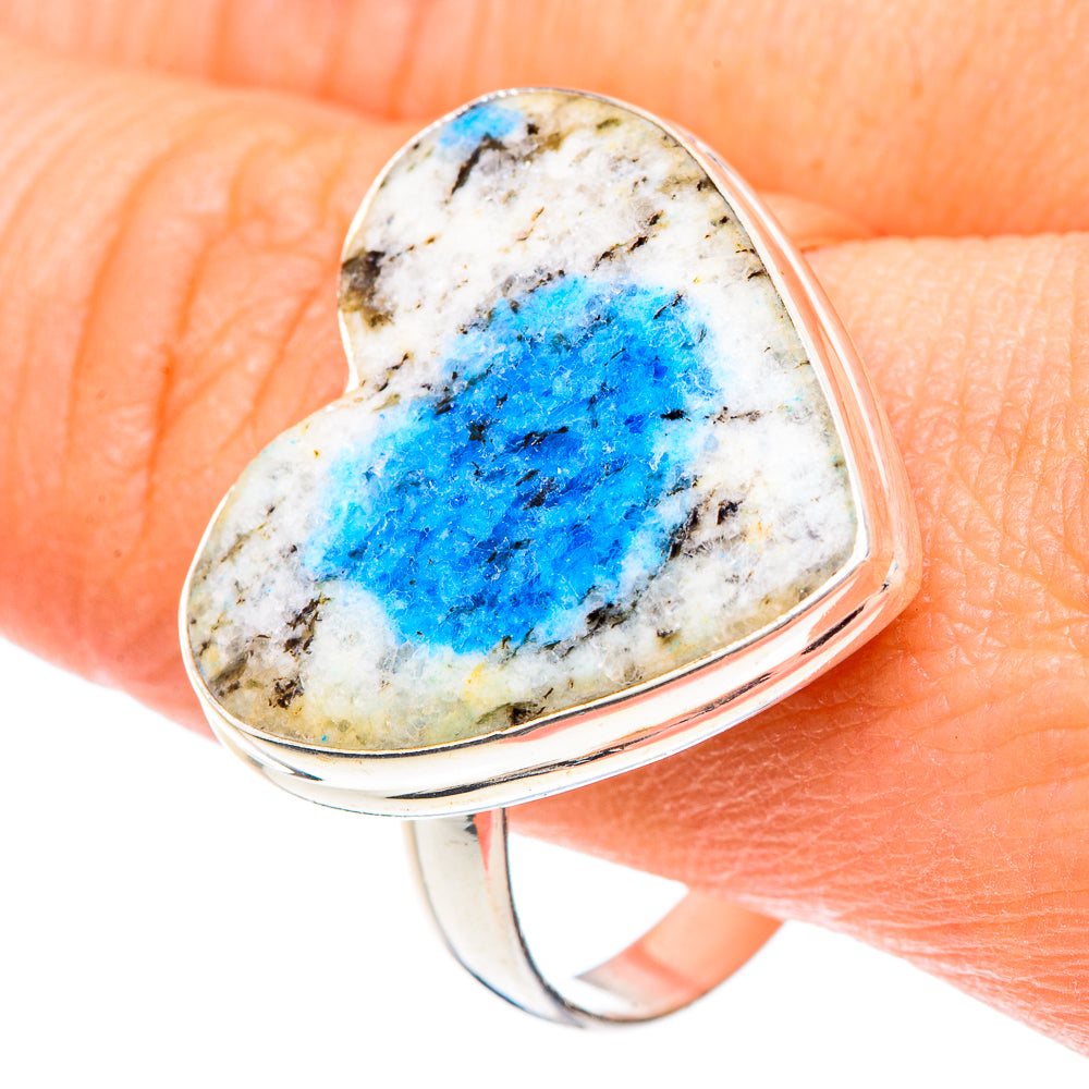 K2 Blue Azurite Rings handcrafted by Ana Silver Co - RING89985