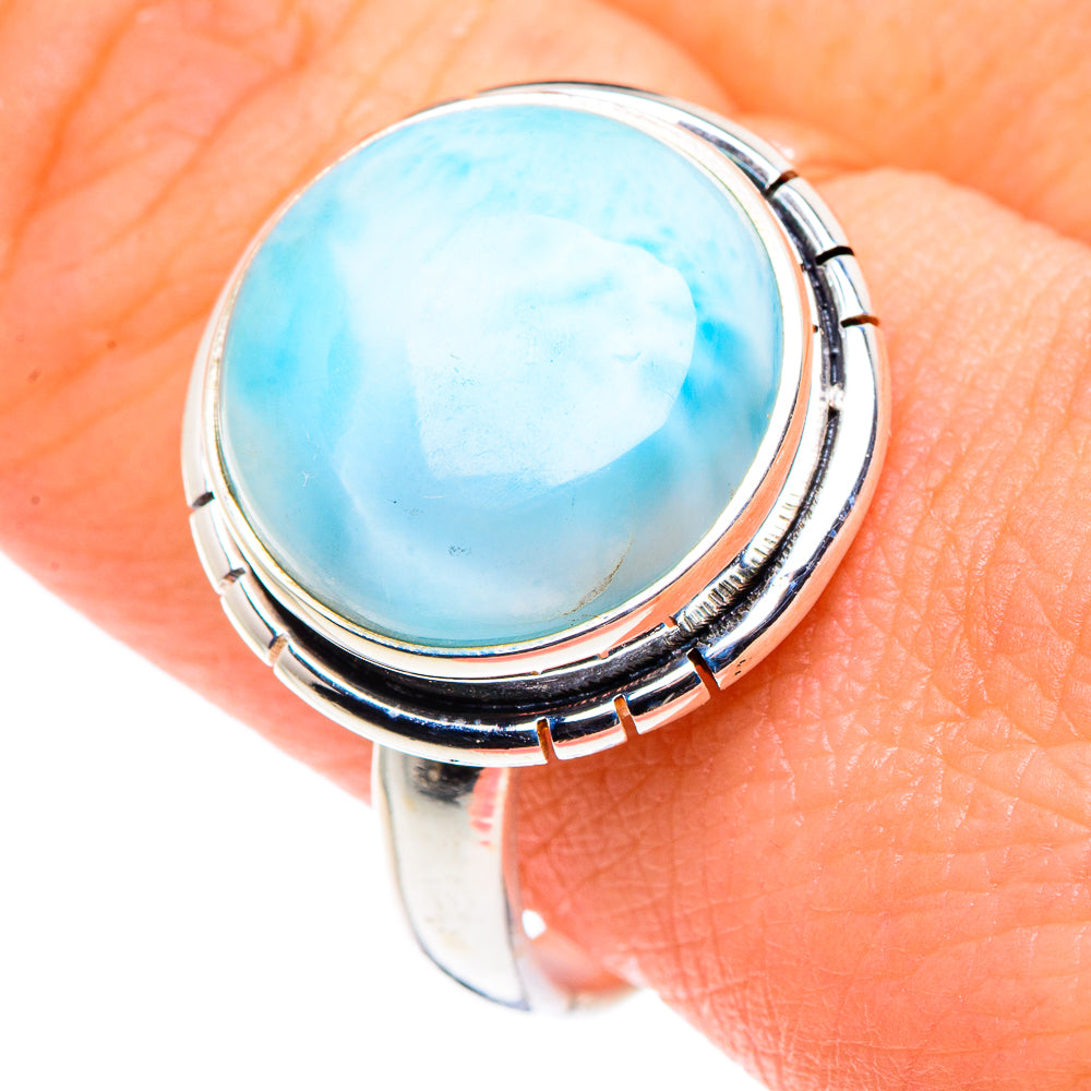 Larimar Rings handcrafted by Ana Silver Co - RING89991