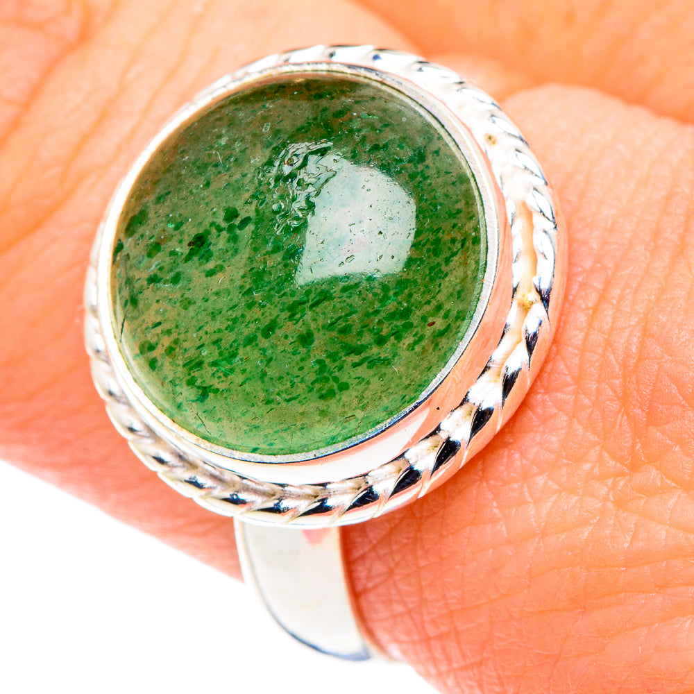 Green Aventurine Rings handcrafted by Ana Silver Co - RING90002