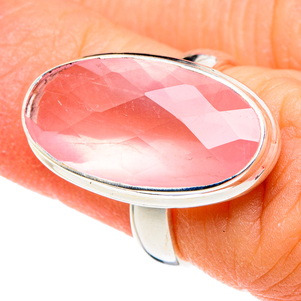Rose Quartz Rings handcrafted by Ana Silver Co - RING90008