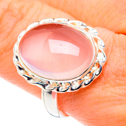 Rose Quartz Rings handcrafted by Ana Silver Co - RING90011