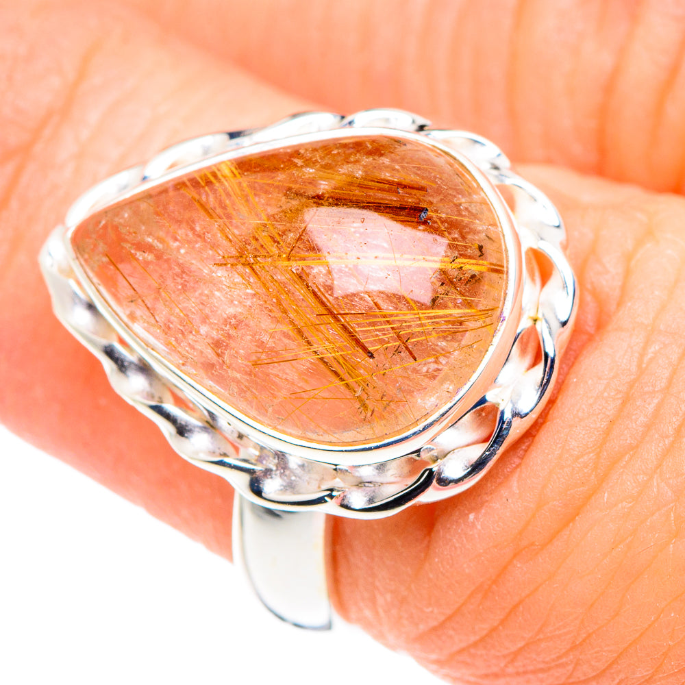 Rutilated Quartz Rings handcrafted by Ana Silver Co - RING90015
