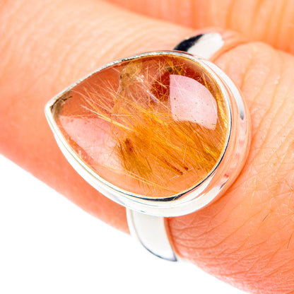 Rutilated Quartz Rings handcrafted by Ana Silver Co - RING90016