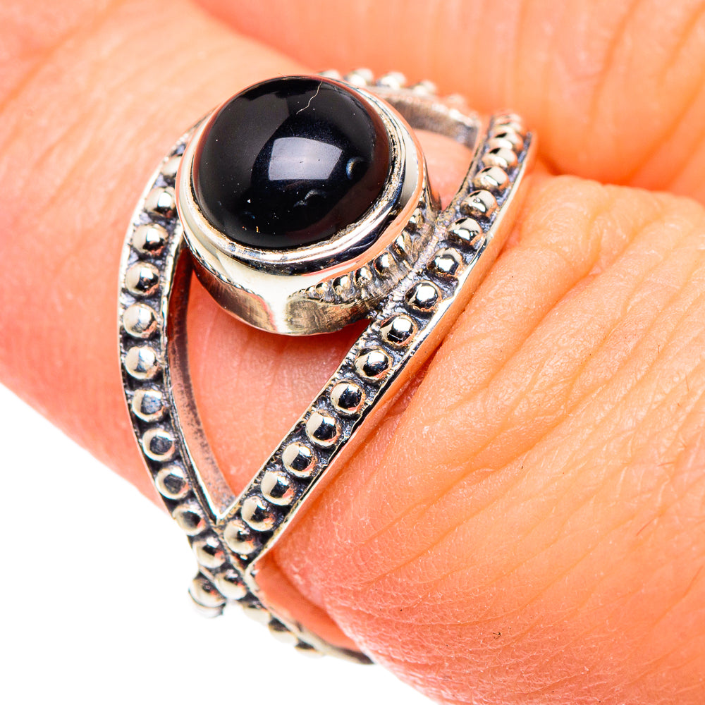 Black Onyx Rings handcrafted by Ana Silver Co - RING90018