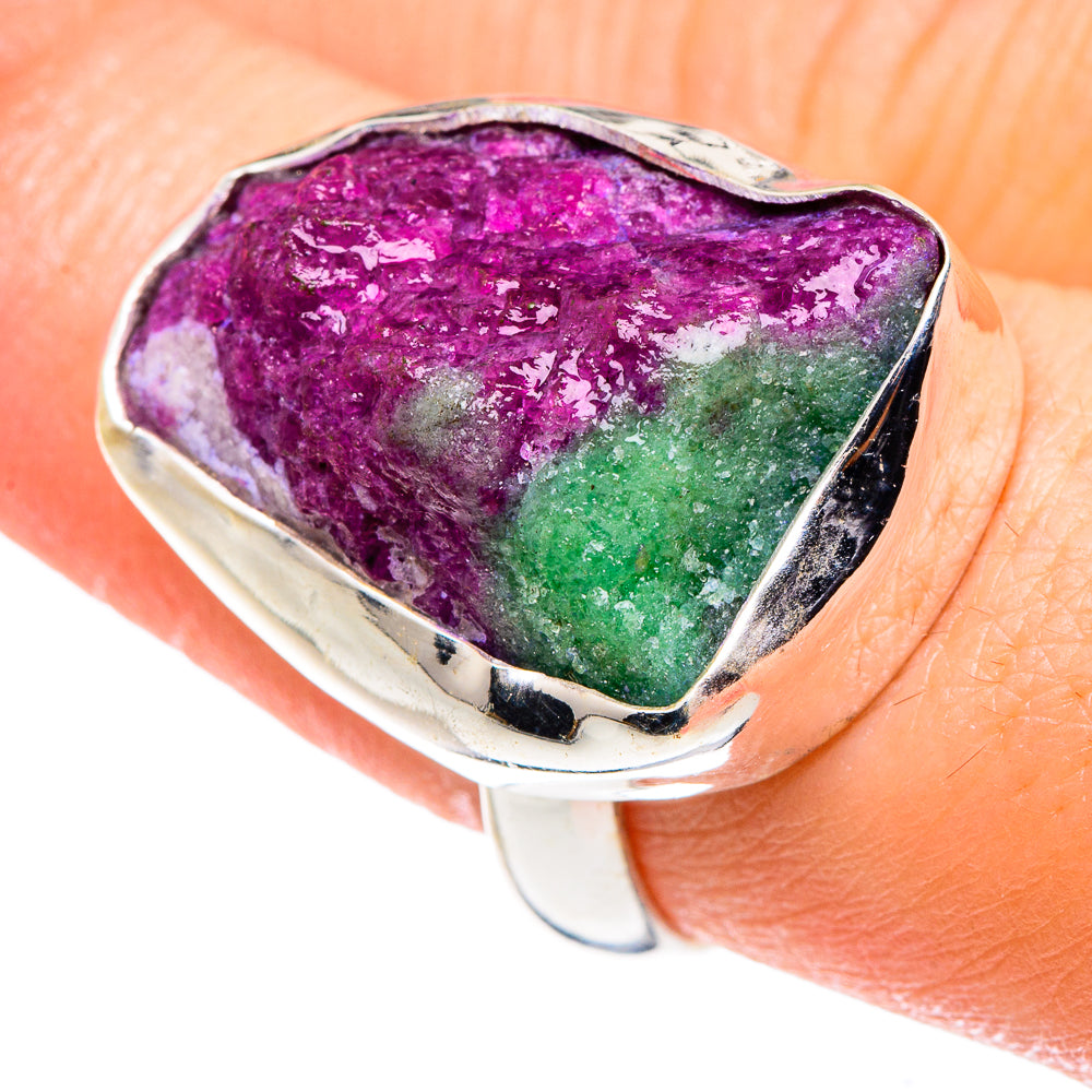 Ruby Zoisite Rings handcrafted by Ana Silver Co - RING90021