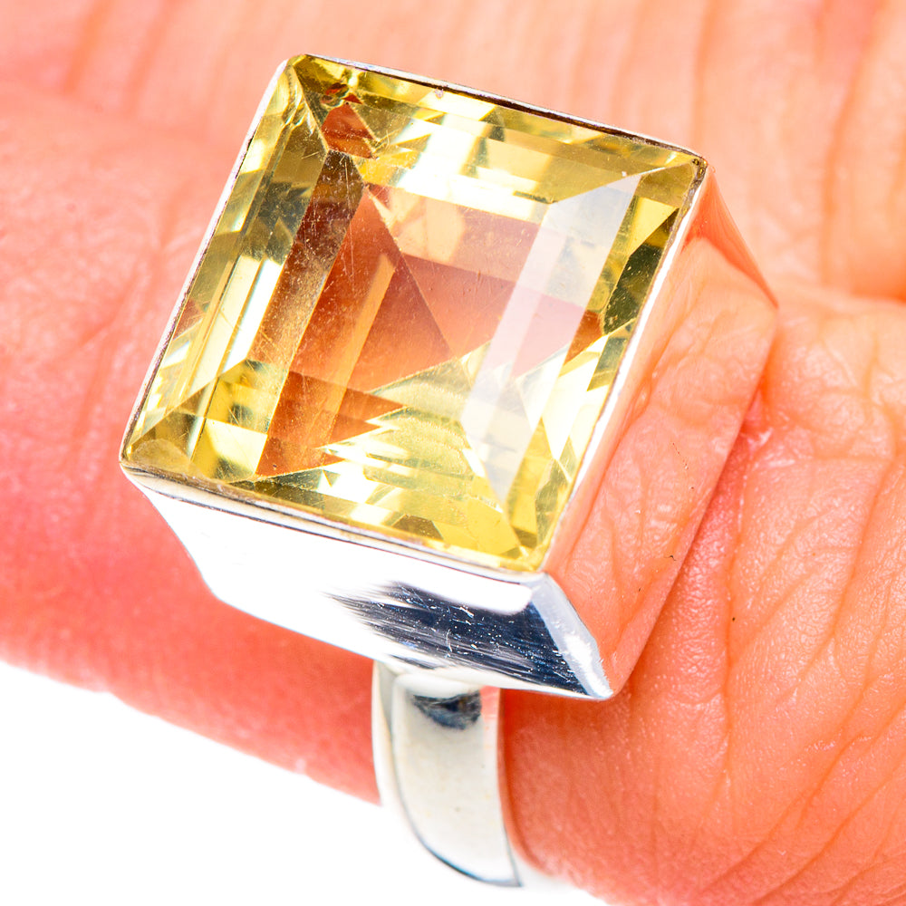 Lemon Quartz Rings handcrafted by Ana Silver Co - RING90025