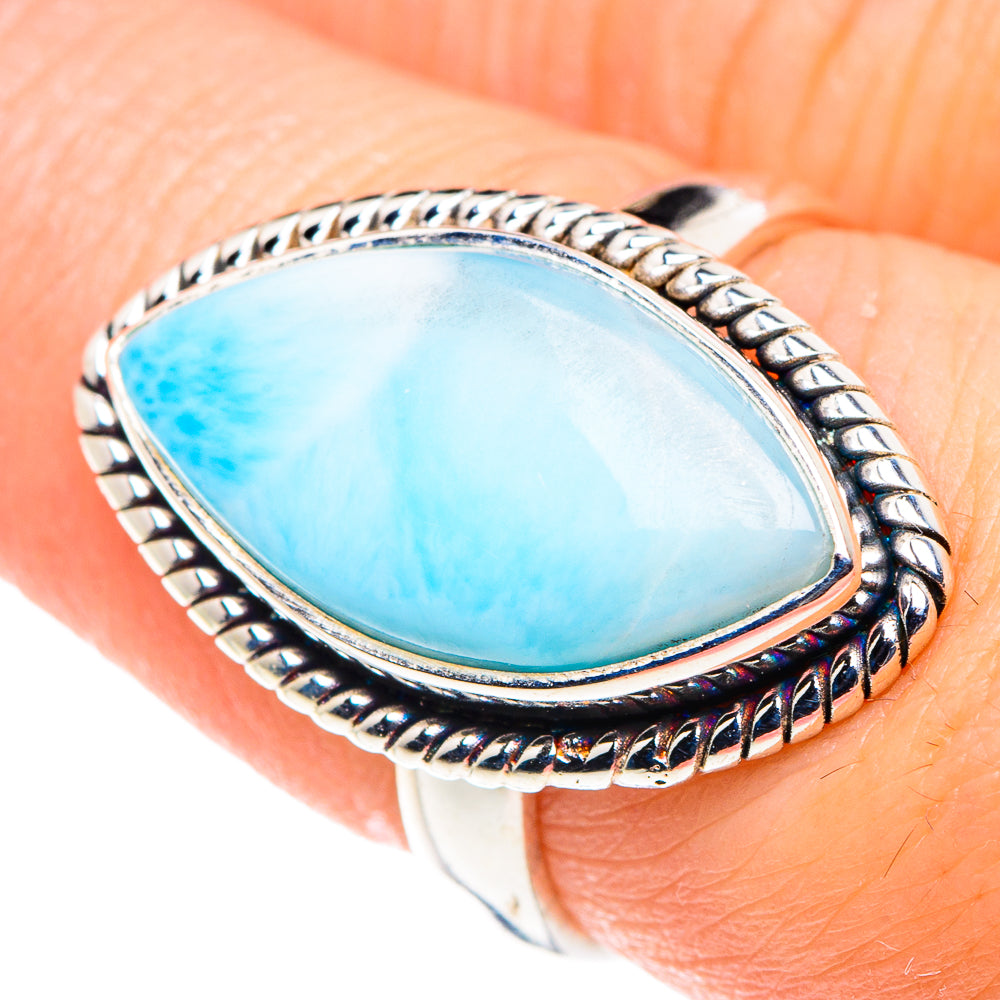 Larimar Rings handcrafted by Ana Silver Co - RING90030