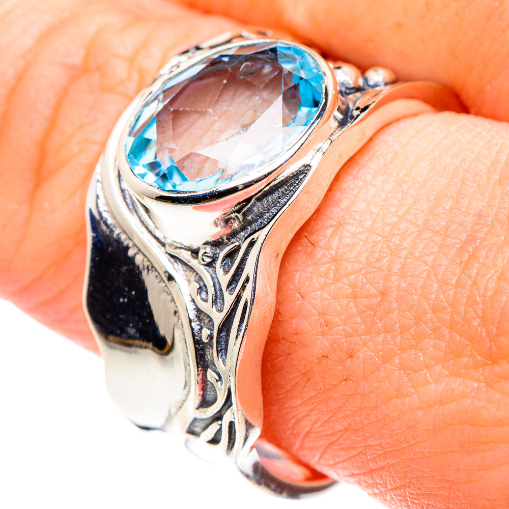 Blue Topaz Rings handcrafted by Ana Silver Co - RING90033