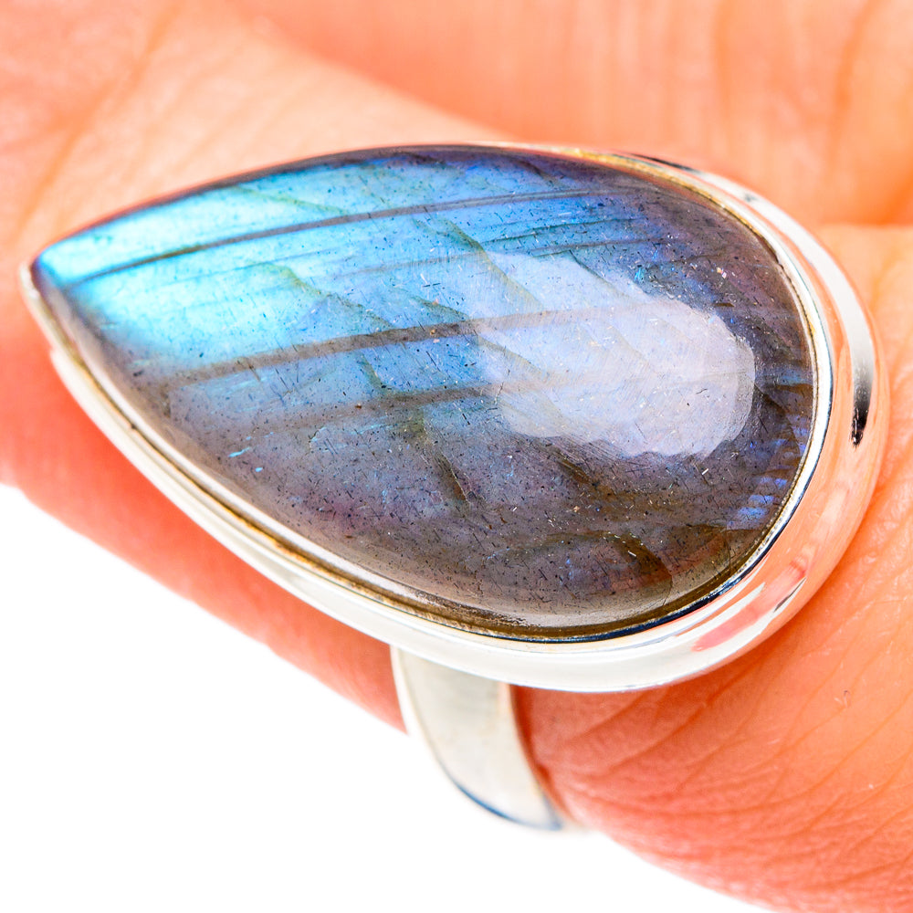 Labradorite Rings handcrafted by Ana Silver Co - RING90034